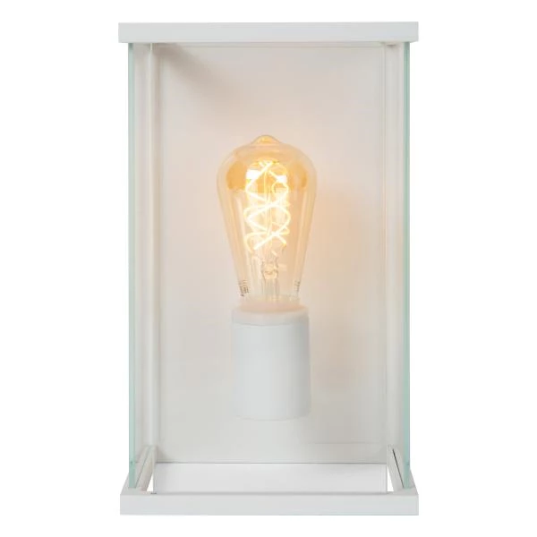 Lucide CLAIRE - Wall light Indoor/Outdoor - 1xE27 - IP54 - White - detail 1